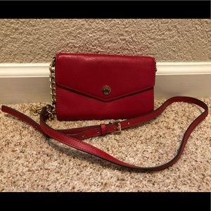 Michael Kors Red Clutch with Shoulder Strap